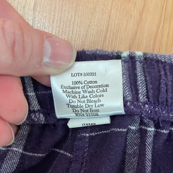Roku Purple Plaid Pajama Pants - Picture 4 of 5